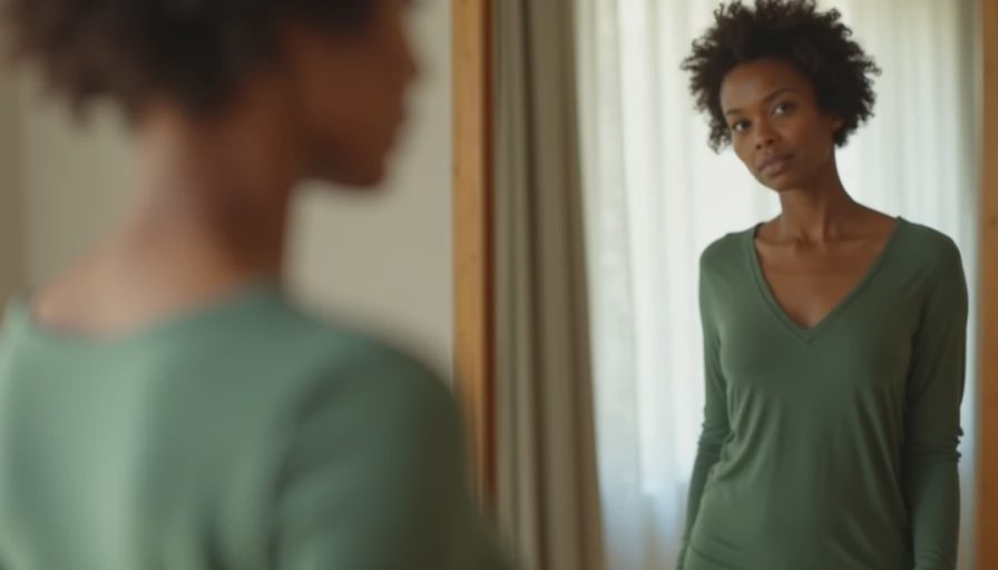 Comfortable everyday clothing in mirror reflection
