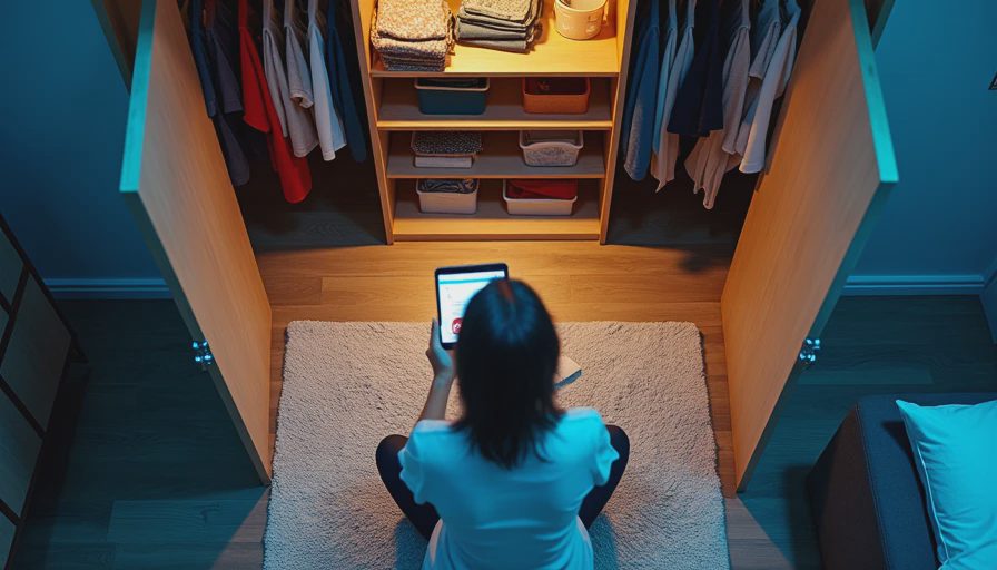 Visual context for how to do a closet audit